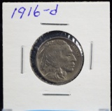 1916-D Buffalo Nickel VF