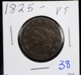 1825 Large Cent VF