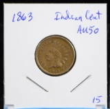 1863 Indian Cent AU