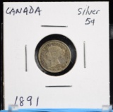 1891 Canada 5 Cent Silver