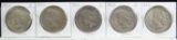 1922-S 5 Silver Peace Dollars