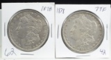 1878 & 1878 7TF Morgan Dollars