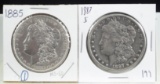 1885 & 1887-S Morgan Dollars