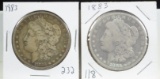 1883 2 Morgan Dollars