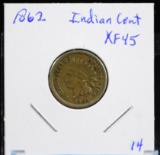 1862 Indian Cent XF Plus