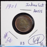 1901 Indian Cent AU/CH