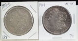 1901-O & 1901 Morgan Dollars XF