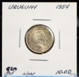 1954 Uruguay Silver GEM BU