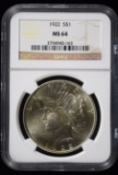 1922 Peace Dollar NGC MS-64