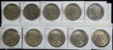 10 Silver Peace Dollars 1923