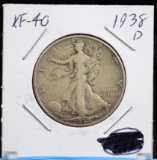 1938-D Walking Half Dollar XF