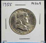 1955 Franklin Half Dollar Very CH?BU