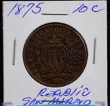 1875 10Centesimi Republic of San Marino Scarce