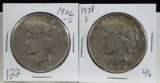 1926-S & 1928-S 2 Silver Peace Dollars