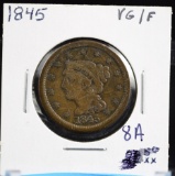 1845 Large Cent VF/F