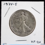 1934-S Walking Half Dollar VF