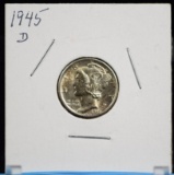 1945-D Mercury Dime GEM BU