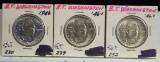 1946 Booker T Washington PDS Three Coin Commen Set BU
