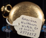 Pocket Watch American Waltham Watch Co estimated 1889