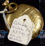 Pocket Watch Columbus Watch Co No Glass