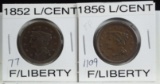 1852 & 1856 Large Cents 2 Coins