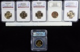 6 Presidential Dollars Graded NGC/ICG Holders