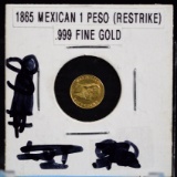 1865 Mexico 1 Peso Restrike .999 Gold BU