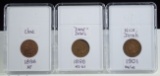 1898-2 & 1901 Indian Head Cents 3 Coins XF/AU