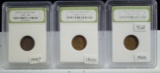 3 Lincoln Cents INB Holders 49-54-S-40-S