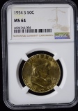 1954-S Franklin Half Dollar NGC MS64