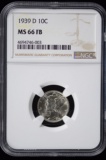 1939-D Mercury Dime NGC MS-66 Full Bell Lines Beautiful Dime