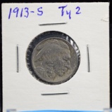 1913-S Buffalo Nickel Type 2 VF