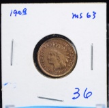 1908 Indian Head Cent Red/Brown CH/BU