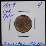 1859 Indian Cent CH BU 1 year Type Scarce