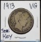 1913 Barber Half Dollar Semi Key VG