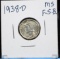 1938-D Mercury Dime FSB MS CH BU