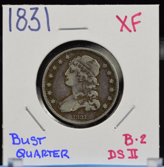 1831 Bust Quarter XF B-2 DSII