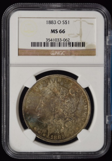 1883-O Morgan Dollar NGC MS-66 Awesome Toning