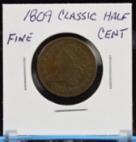 1809 Half Cent Fine