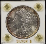 1887 Morgan Dollar GEM BU Plus Great Toning PH