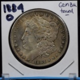 1884-O Morgan Dollar Toned GEM BU