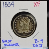 1834 Bust Quarter XF B-4 DSII