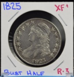 1825 Bust Half Dollar XF Plus Scarce R-3