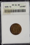 1878 Indian Head Cent ANACS MS-65 RB Old Holder