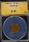 1908-S Indian Head Cent ANACS EF-40