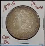 1879-S Morgan Dollar Super Rim Tone GEM BU PL NICE