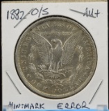 1882-O/S Morgan Dollar AU Plus