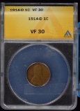 1914-D Lincoln Cent ANACS VF-30