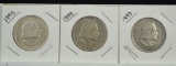 1893 Columbian Commen Half Dollars 3 Coins