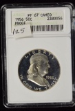 1956 Proof Franklin Half Dollar ANACS PF-67 Cameo OH